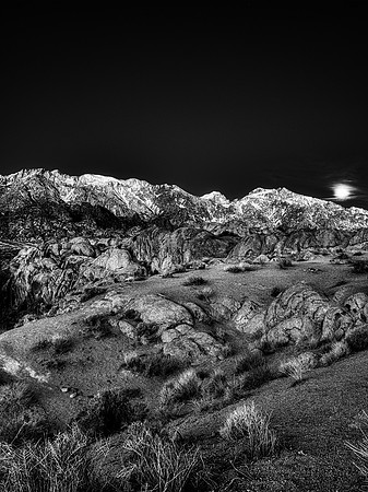 Alabama Hills Study No. 3 - Moonset